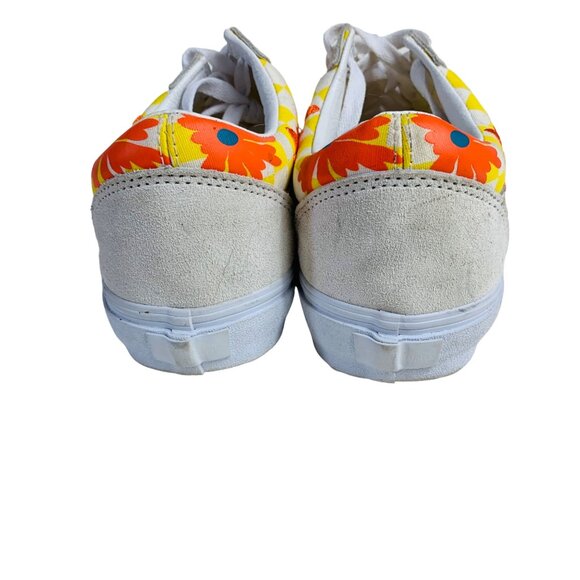 Vans Old Skool Checkerboard Sunflower Sneakers Womens 10 Suede Canvas Mens 8.5 - Picture 4 of 14